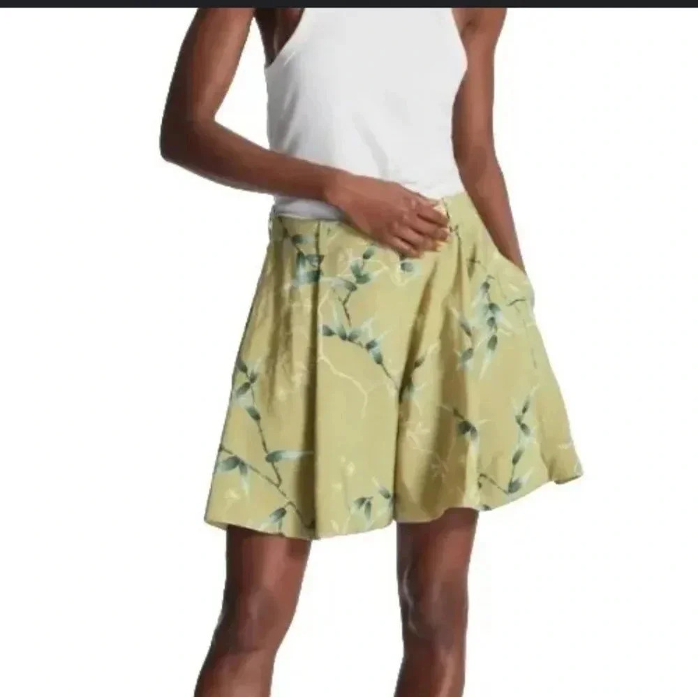 COS PRINTED TAILORED A-LINE  SHORTS KHAKI SIZE 14
